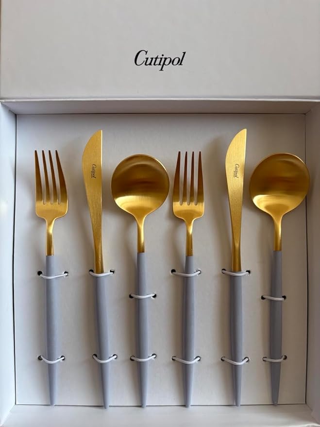 Cutipol GOA Gray Gold Dinner Set 6 Pieces