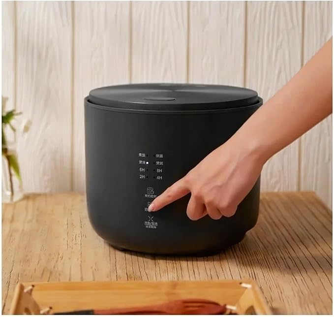 GRFIT Household 2L Rice Cooker Multifunctional Automatic Kitchen Cooker 1-2 People Small Electric Rice Cookers (Color : C-with Steamer White)