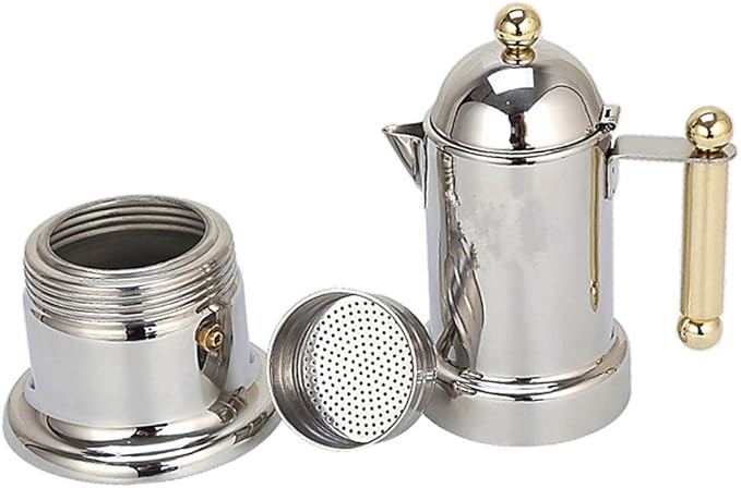 Coffee Press Coffee Maker Stovetop Espresso Maker for Espresso Coffee Stainless Steel Easy to Use And Clean Pots