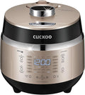 CUCKOO High Pressure Rice Cooker 3-Cup Uncooked / 6-Cup Cooked with Induction Heating Technology Small Rice Maker with 16 Menu Options and Steam Plate Voice Guide Gold (CRP-EHSS0309F)