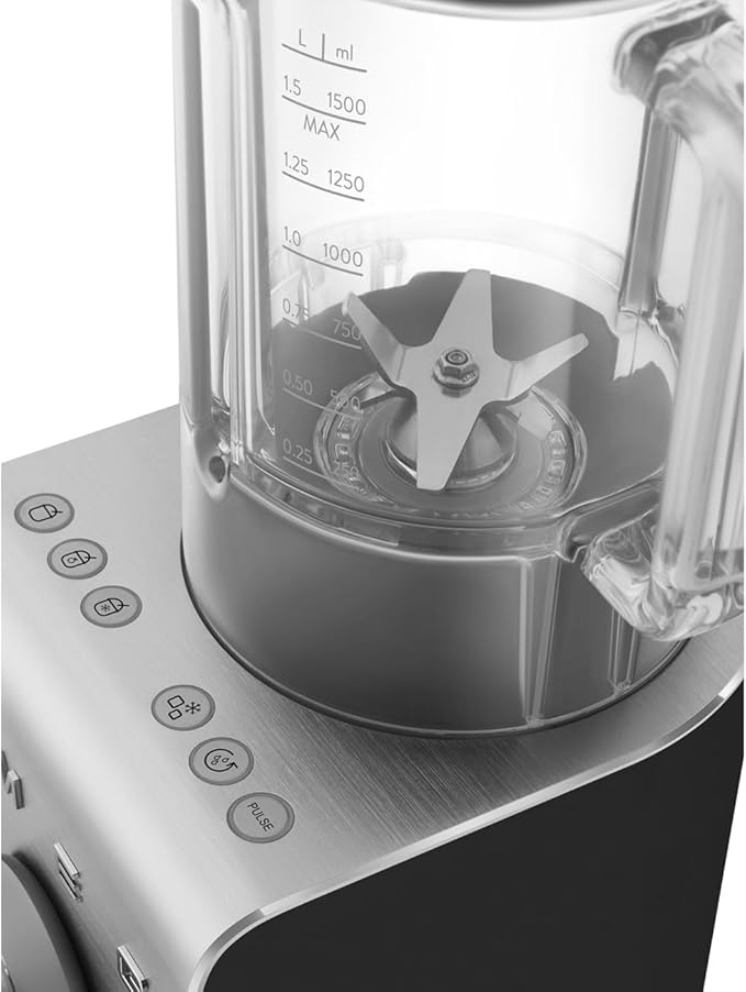 SMEG BLC01 Professional High-Performance Blender – 1.5L Tritan™ Jug 9 Speed Settings Stainless Steel Blades Modern Design Powerful 1250W Motor for Smoothies Soups &amp More