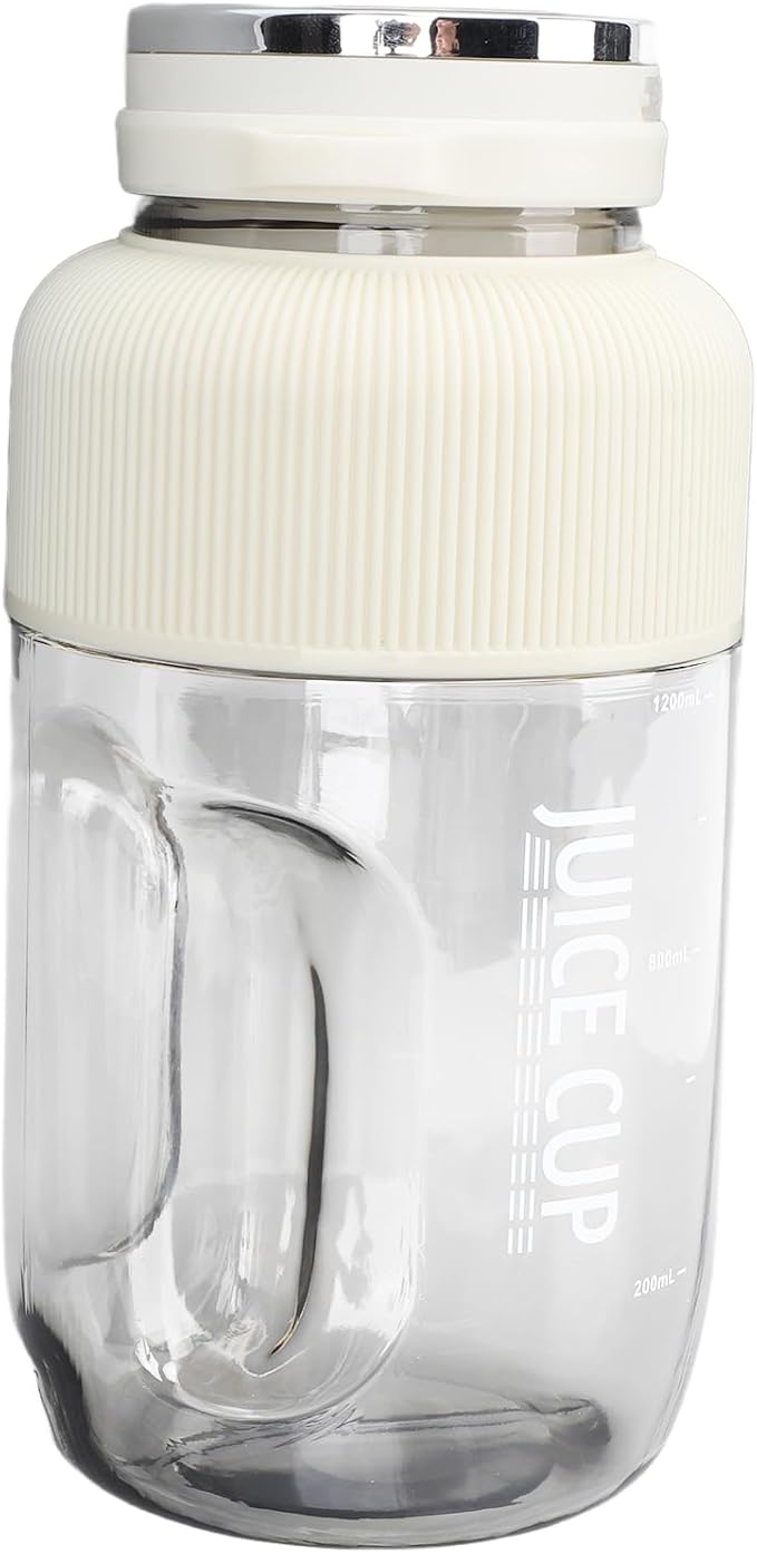 ZJchao Blender Cup 1.2L - USB Rechargeable Cordless Juicer Bottle with Electric Smoothie Maker for Gym Travel &amp Camping Outdoor Use