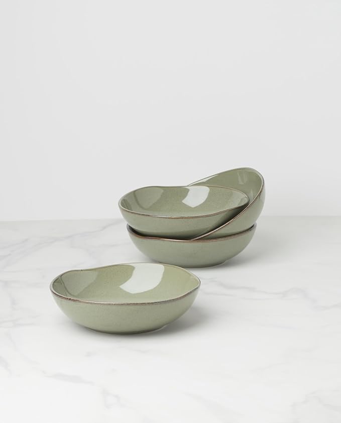 Oneida 899211 Organic Shades Sage Green Pasta Bowls Set Of 4 Service For 4