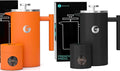 Coffee Gator French Press Coffee Maker 34oz Double Insulated Stainless Steel Orange and Black