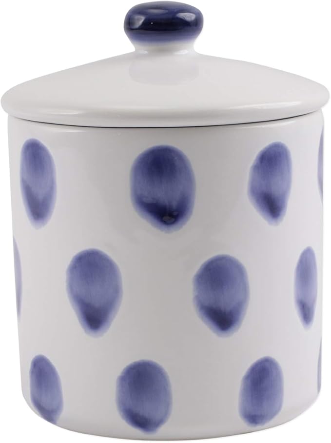 VIETRI Viva Santorini Collection Italian Dinnerware Sets (Dot Small Canister)