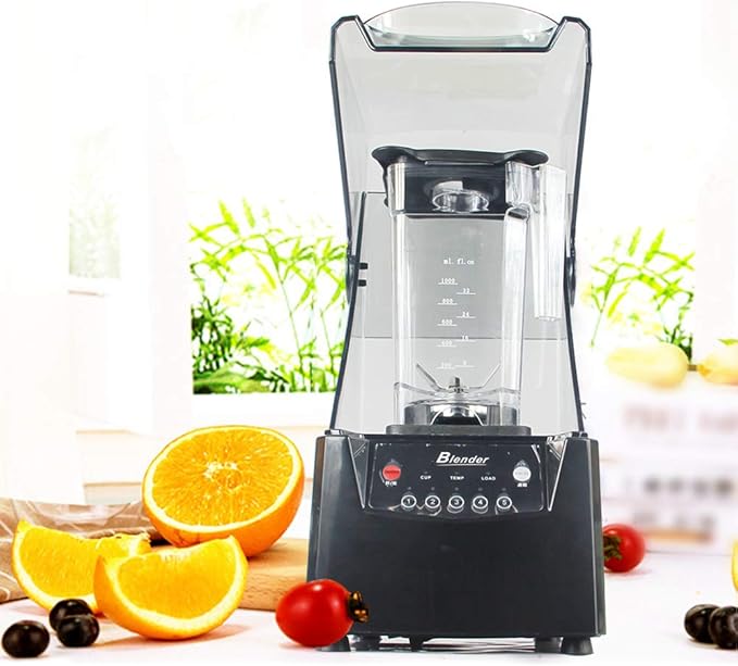 Quiet Commercial Blender with Soundproof Shield 2200 Watt Professional Blenders for Kitchen with 64oz Pitcher High-Speed Blenders for Ice Crushing and Smoothies Professional Countertop Blender (1.8