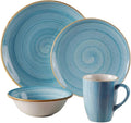 Aqua Collection 4-Piece Dinnerware Set for 1