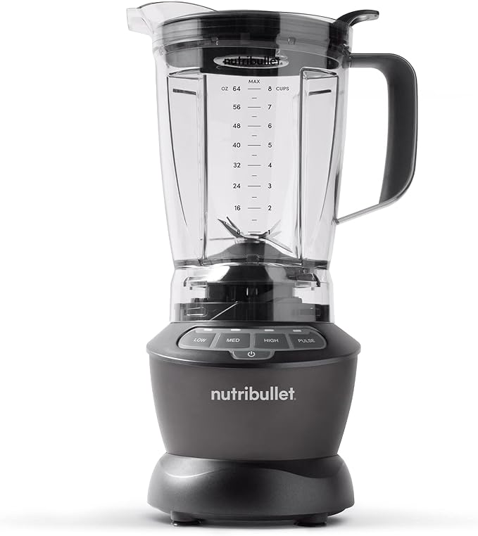 nutribullet Countertop Blender for Shakes Smoothies Food Prep and Frozen Blending 64 Ounces 1200 Watt Dark Gray NBF50400