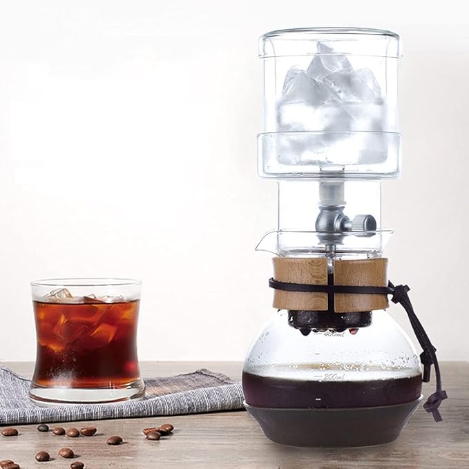 Beverage Equipment Small Cold Brew Coffee Maker Coffee Maker in Glass with Stainless Steel Adjustable Dripper Siphon Coffee Maker with scale Siphon Coffee Maker