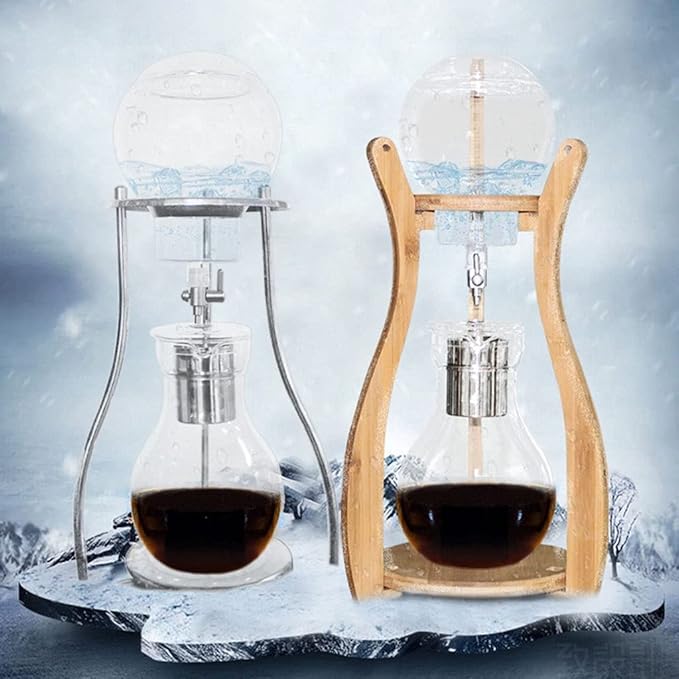 Beverage Equipment Modern Cold Brew Coffee Maker 600ML/20.3OZ Iced Drip Coffee Maker with Stainless Steel Filter Borosilicate Glass Coffee Maker Siphon Coffee Maker