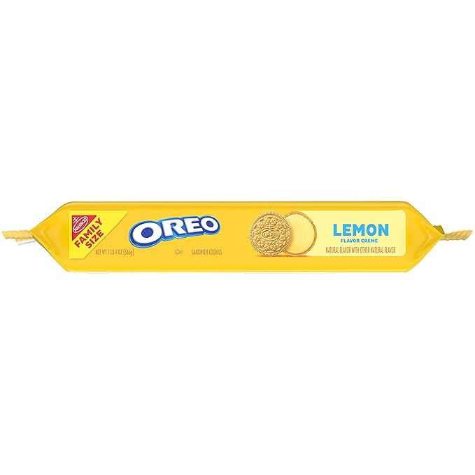 OREO Lemon Creme Sandwich Cookies Family Size 12 - 20 oz Packs