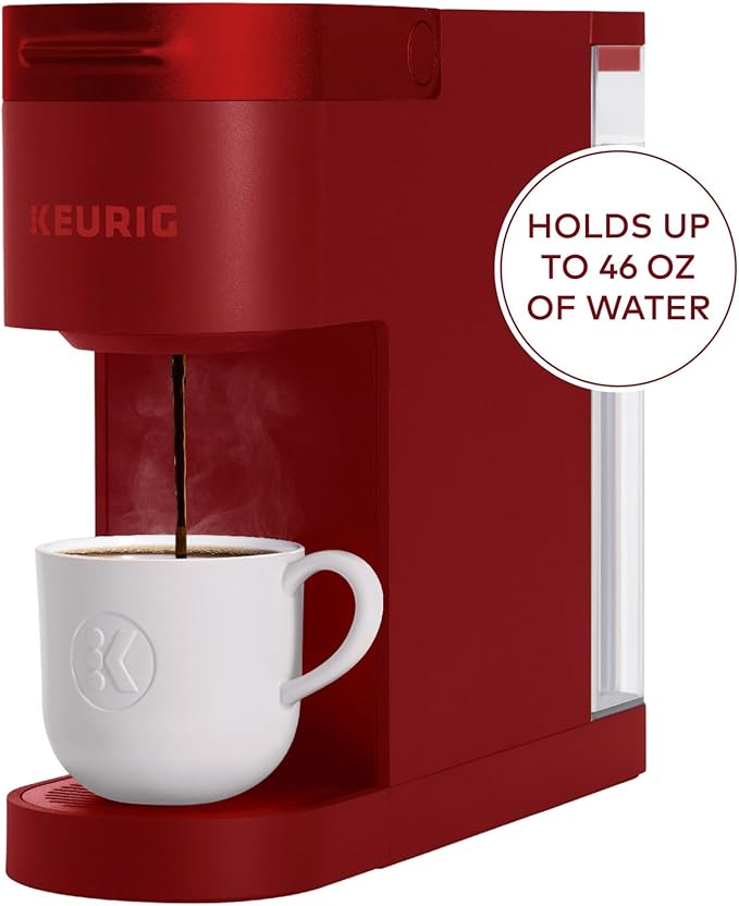 Keurig K- Slim Single Serve K-Cup Pod Coffee Maker with 3 Brew Sizes Multistream Technology 46oz Removable Reservoir Scarlet Red