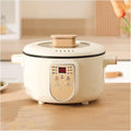 GRFIT Electric Rice Cooker Non-Stick Electric Saute Pot Smart Rice Cooker Soup Pot Cook Noodle Pot 2/3 People Electric Hot Pot (Color : No Steamer White Size : 2L)