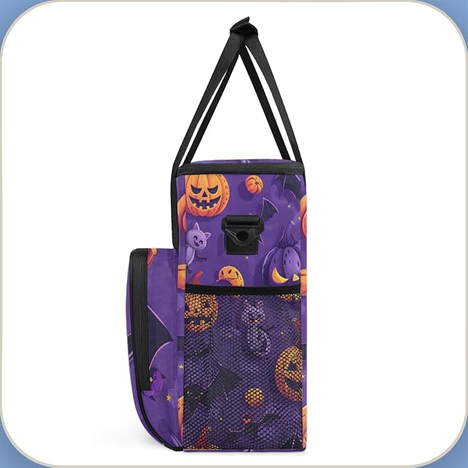 Magical Pumpkin Coffee Maker Carrying Bag Cute Pumpkin Travel Storage Bag Compatible with K-Mini or K-Mini Plus Single Serve Coffee Brewer Carrying Case with Multiple Pockets &amp Shoulder Strap