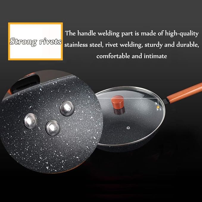 Cooking Pot Non Stick Cookware Sets3 Piece Stone-Derived Pots and PansFrying Pan and Saucepan Set for BakingBroilingFryingRoasting