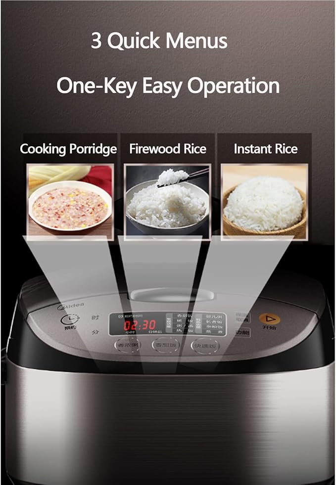 Rice Cooker - 4L Intelligent Rice Cooker Large Capacity Steamer For Household Use Multifunctional Rice Cooker Non-stick Spherical Inner Liner Can Keep Warm For A Long Time
