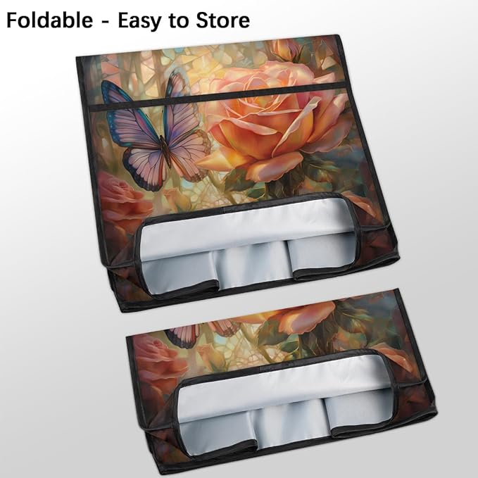 cfpolar Kitchen Aid Mixer Cover Compatible with 6-8 Quarts Butterfly Pink Rose Stand Mixer Cover Kitchen Aid Mixers Accessories Appliance Organizer Bag Dust Covers with Zipper Pocket