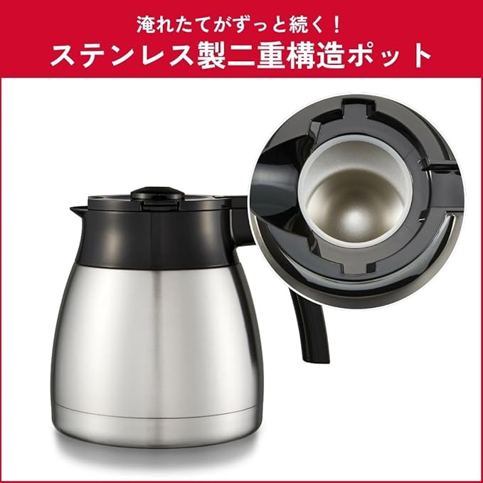 Melitta coffee makerEasy Top Thermo LKT-1001 (Black)【Japan Domestic genuine products】