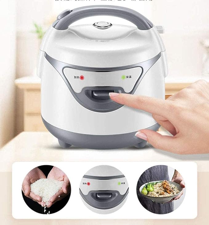 1.6L large capacity Rice Steamer Rice Cookers One Key Operation Non-Stick Inner Pot Automatic Cooking Keep Warm (Yellow) (White)