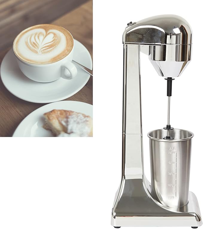 Commercial Stainless Steel Milk Shake Machine Stainless Steel Milk Shaking MachineOne Head Drink Mixer 110V (One Head)