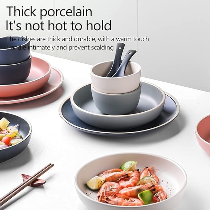 Kitchen Dinnerware Set Family Party Dinner Set 9-44Pcs Ceramic Dinnerware Set Bone China Tableware Dishes Plates Ceramic Combination Dinner Service Set9 Pieces9 Pieces