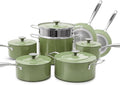 Nuwave Lux 13-Piece Premium Cookware Collection Healthy G10 Duralon Blue Ceramic Nonstick Ultra Durable PFAS-Free Lightweight &amp Works on All Cooktops
