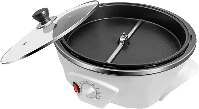 Coffee Bean Roaster for Home Use 1.1LBS Capacity 0-240℃ Temperature Adjust 800W Upgraded Electric Coffee Roaster Non-Stick Perfect for Beginner Roasting
