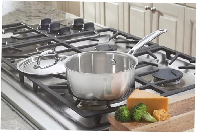 Cuisinart 4-Piece Cookware Set 12 Quarts Chef's Classic Stainless Steel Pasta/Steamer 77-412P1 &amp 1.5 Quart Saucepan w/Cover Chef's Classic Stainless Steel Cookware Collection 719-16