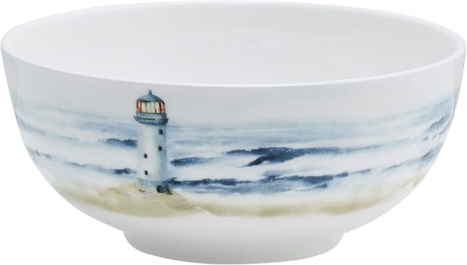 Mikasa Seaside Coastal Bone China Lightweight Chip Resistant 12 Piece Dinnerware Set Service for 4