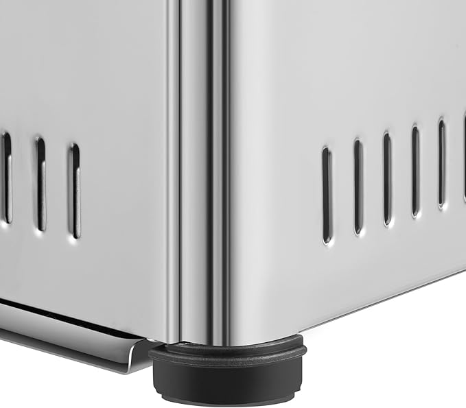 110V 1680W 6-Slot Commercial Pop-Up Electric Toaster 2 Modes Stainless Steel Toaster with 5 Minutes Timier for Restaurant and Home Kitchen
