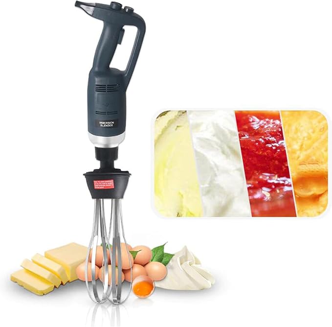 Immersion Blender Handheld Blender Adjustable Speed with Stainless Steel Rod and Whisk Perfect for Soups Sauces and More