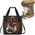 cfpolar Coffee Maker Storage Bag Waterproof Travel Carrying Storage Tote Bag Organizer Case Compatible with K-Mini or K-Mini Plus And Suitable for Other Accessories With Pockets for K-Cup Pods