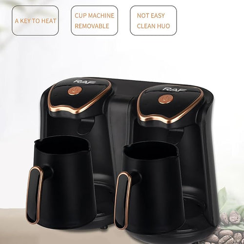 1200W Electric Turkish Coffee Maker Portable Hot Beverage Machine Brews 8 Cups Anti-Overflow &amp Anti-Dry Burn Perfect for Greek Coffee Lovers Fast Brewing