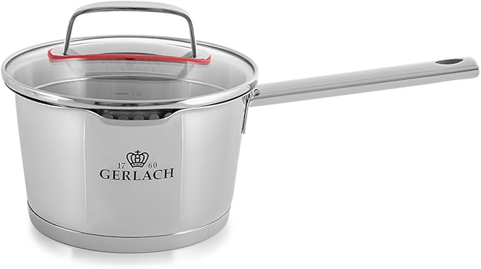 Gerlach Cookware Set Made 18/10 with 10 Elements Superior- Stainless Steel