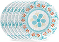 Corelle Vitrelle 6-Piece (6.75) Salad Appetizer Plates Set Triple Layer Glass and Chip Resistant Lightweight Round 6-3/4-inch Plates Terracotta Dreams
