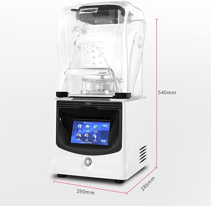 Smoothie Machine Blender 1800W 1.5L Digital Display with Soundproof Cover Independent Cup Lid Crushing Smoothie MachineWhite