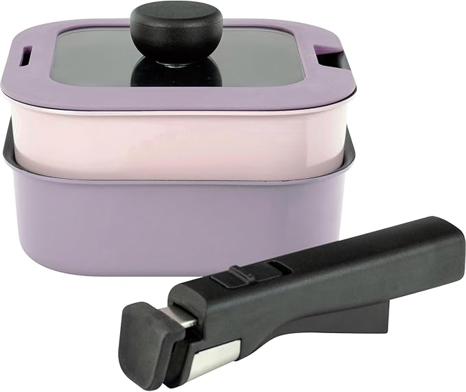 Wahei Freiz RB-3104 Square Frying Pan Set 6.3 inches (16 cm) 4 Piece Set PFOA Free IH Gas Rectmate