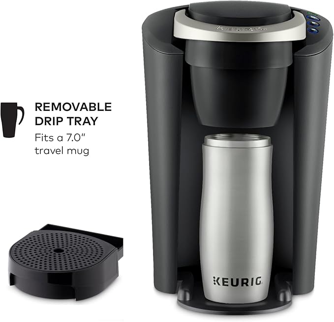 Keurig K-Compact Single-Serve K-Cup Pod Coffee Maker with 3 Brew Sizes Smart Start Feature 36oz Removable Reservoir Black