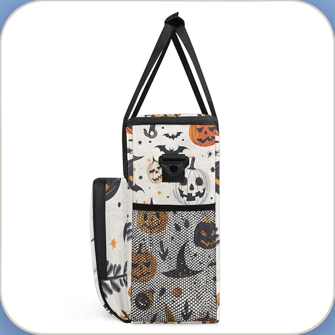 Cartoon Pumpkin Coffee Maker Carrying Bag Cute Pumpkin Travel Storage Bag Compatible with K-Mini or K-Mini Plus Single Serve Coffee Brewer Carrying Case with Multiple Pockets &amp Shoulder Strap