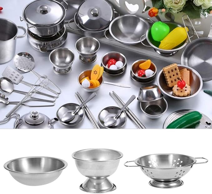 16/18/25pcs Stainless Steel Cookware Set Saucepan Lids Pot Cooking Kitchen(16 pieces)