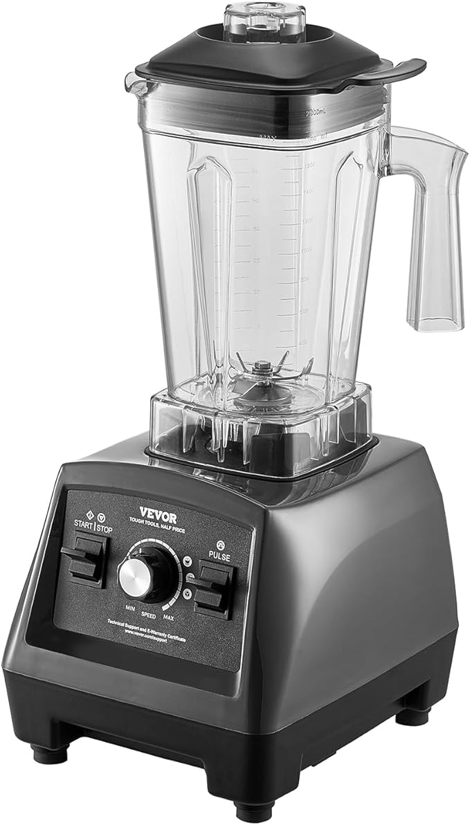 VEVOR Blender for Smoothies 61 oz 1400W Professional Blender with Powerful Motor Multi-Functional Food Processing for Smoothie/Milkshake/Juice Fits for Kitchen