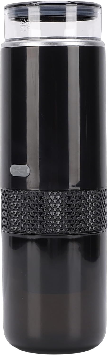 Alomejor Portable Coffee Maker Rechargeable Mini Coffee Machine 15 Bar Pressure Ideal for Travel and Camping