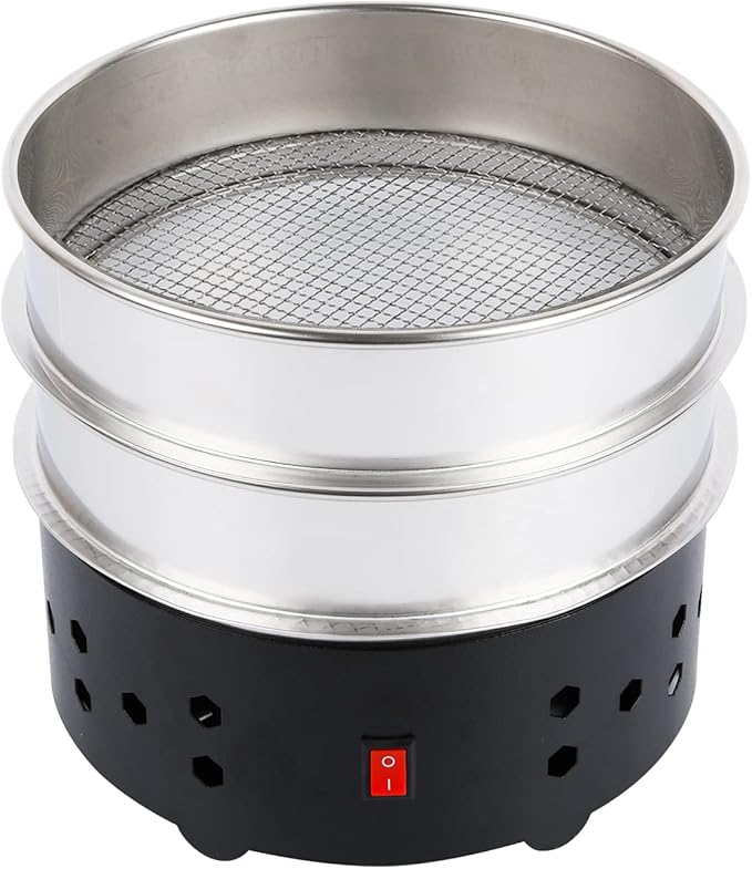 WISSXOER Coffee Bean cooler Electric Coffee Roasting Cooling Machine High Capacity 550G Double layer Collect Coffee Chaff (500g Black)