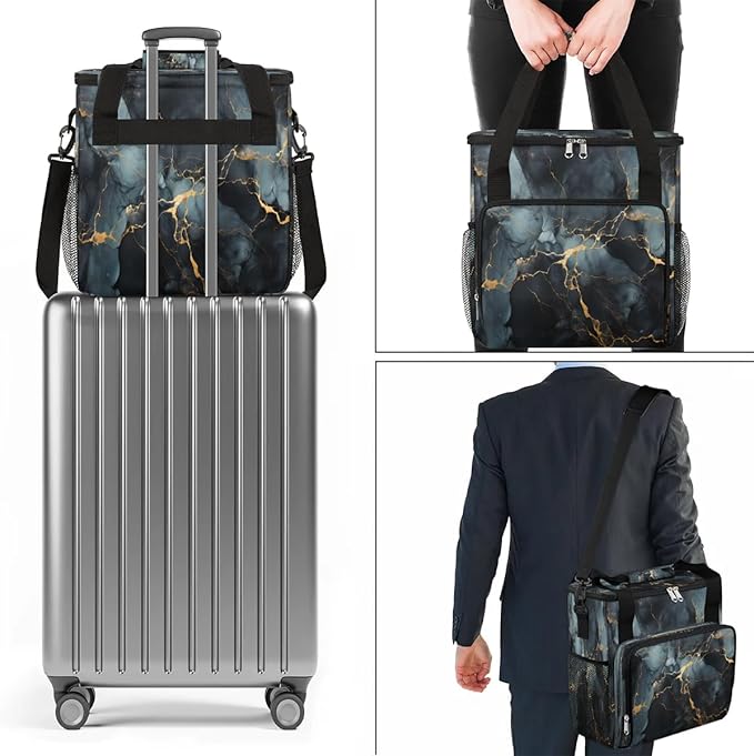 Plain Marble Pattern Coffee Maker Carrying Bag for Keurig K-Mini or K-Mini Plus Storage Portable Coffee Maker Travel Bag