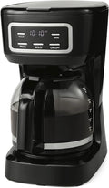 12-Cup Programmable Drip Coffee Maker 1.8L Capacity Black | Auto Brew Timer Bold Brew Option Glass Carafe Easy Clean Home &amp Office Use