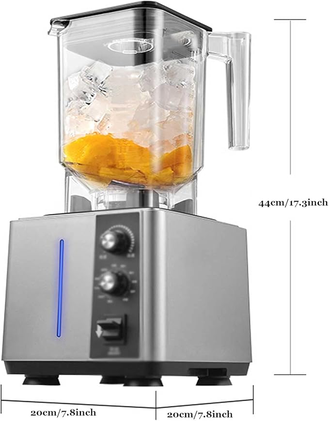 Portable Blender Small Electric Fruit Personal Blender 1800ml Multifunctional Blenderfor Milkshakes and Smoothies(22x22x44cm)