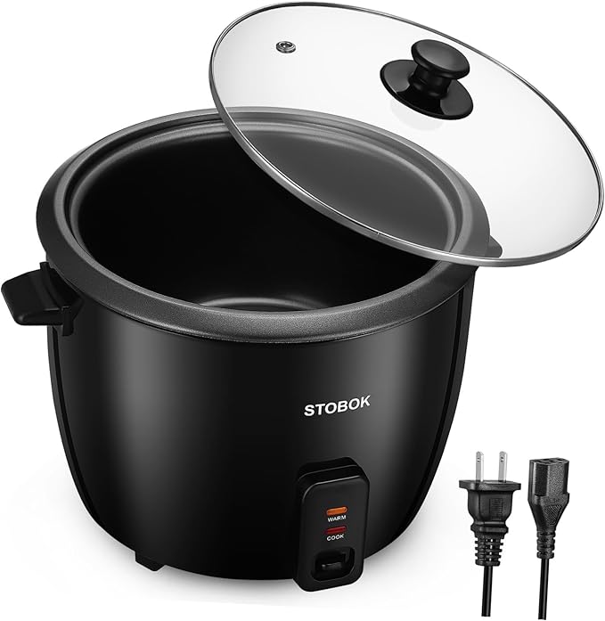 Electric Rice Cooker with US Plug Compact Multi-function Stew Pot for Rice Porridge Soups and Steamed Foods One-button Operation for Dorms and Travel Cooking