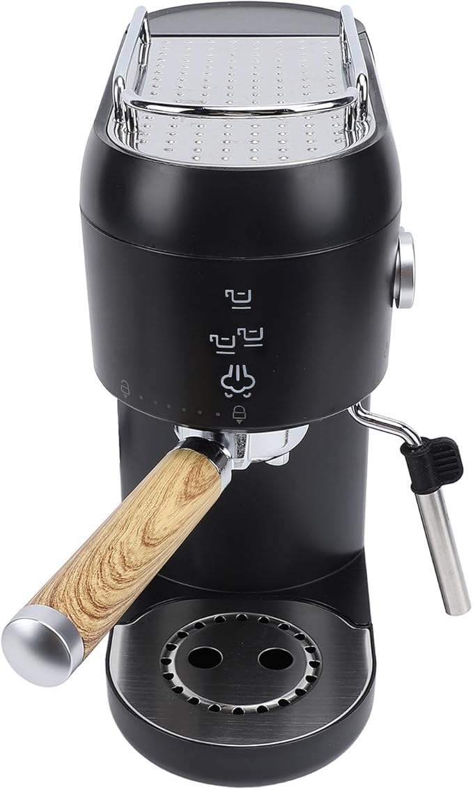 HEEPDD Coffee Machine 1400W 20Bar High Pressure Stainless Steel Professional Espresso Maker Intelligent Temperature Control Portable Coffee Maker with Milk Frother for Home (US Plug
