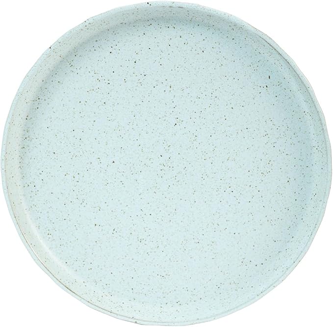 Sango Kaya 16-Piece Stoneware Dinnerware Set – Service for 4 Plate &amp Bowl Set Featuring Rustic Blue Speckled Design for Everyday Dining &amp Entertainment Microwave &amp Dishwasher Safe