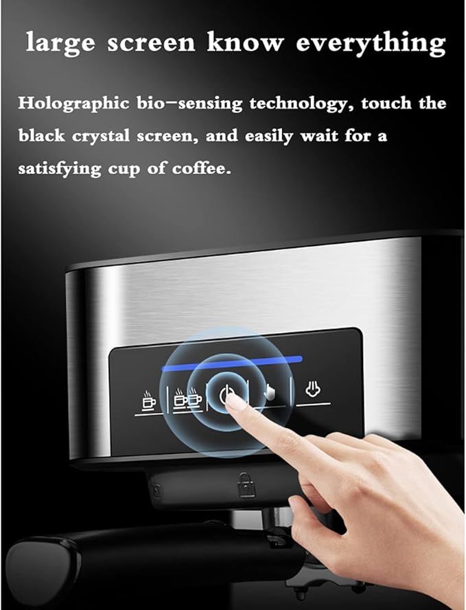 20 Bar Pump Espresso and Cappuccino Machine Italian coffee machine household small semi-automatic high pressure steam milk froth coffee machine stainless steel wire drawing body